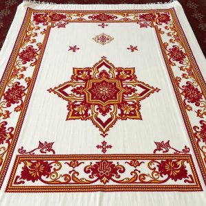 Traditional Prayer Mat - Premium Quality with Embroidered Border